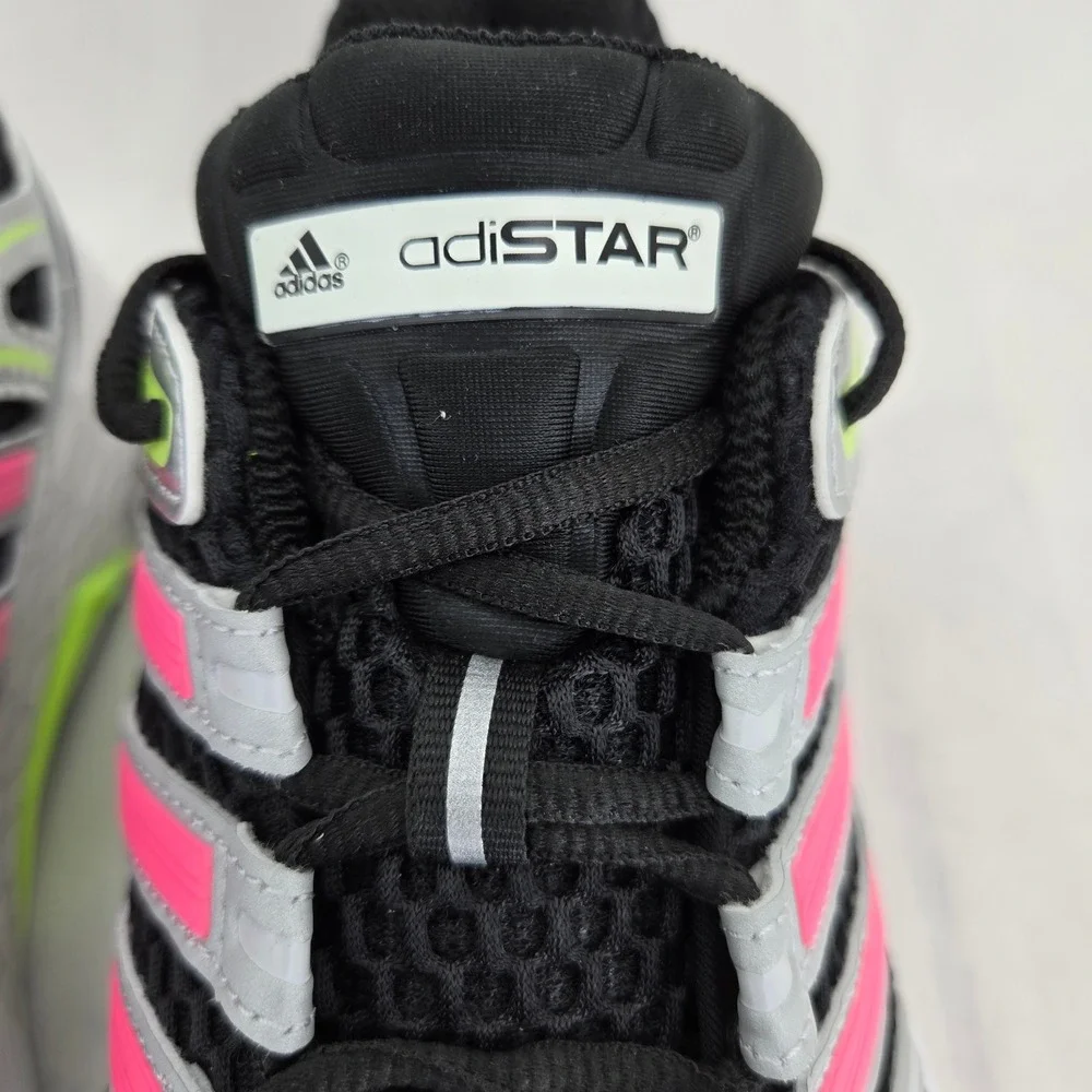 Adidas Adistar Control 5 Mens 10.5 Running Shoes Black Silver Pink JS0041 NEW
